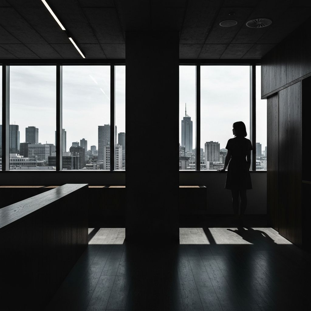Modern office with city view